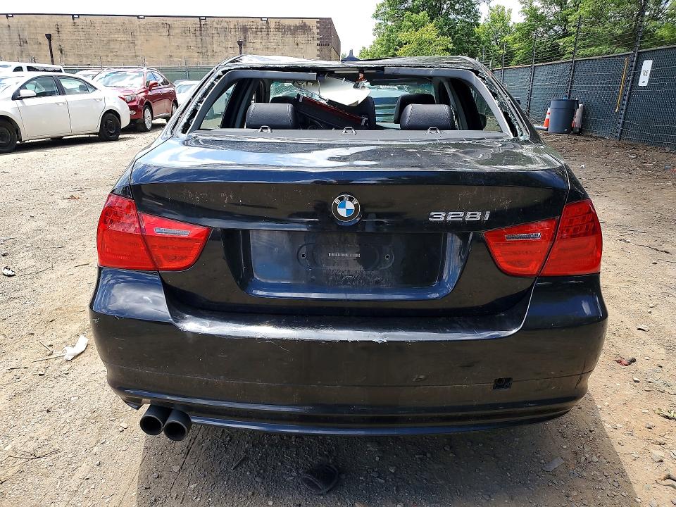 2011 BMW 3 series VIN WBAPK7G54BNN86367 COPART salvage auction — ROOF, MD - CERT OF SALVAGE > 75% DAMAGE, sold $225 on 2026-07-16 (photo 6)