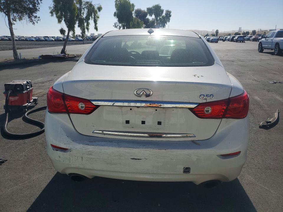 2017 Infiniti Q50 VIN JN1EV7AP1HM731426 COPART salvage auction — FRONT END, Ca - Salvage Certificate, sold $1,400 on 2026-07-22 (photo 6)