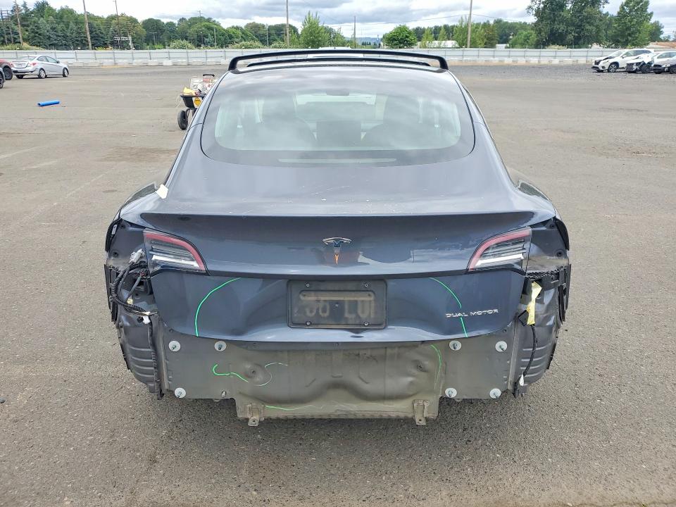 2019 Tesla Model 3 VIN 5YJ3E1EB6KF453199 COPART salvage auction — REAR END, Or - Salvage Title Certificate, sold $8,200 on 2026-07-27 (photo 6)