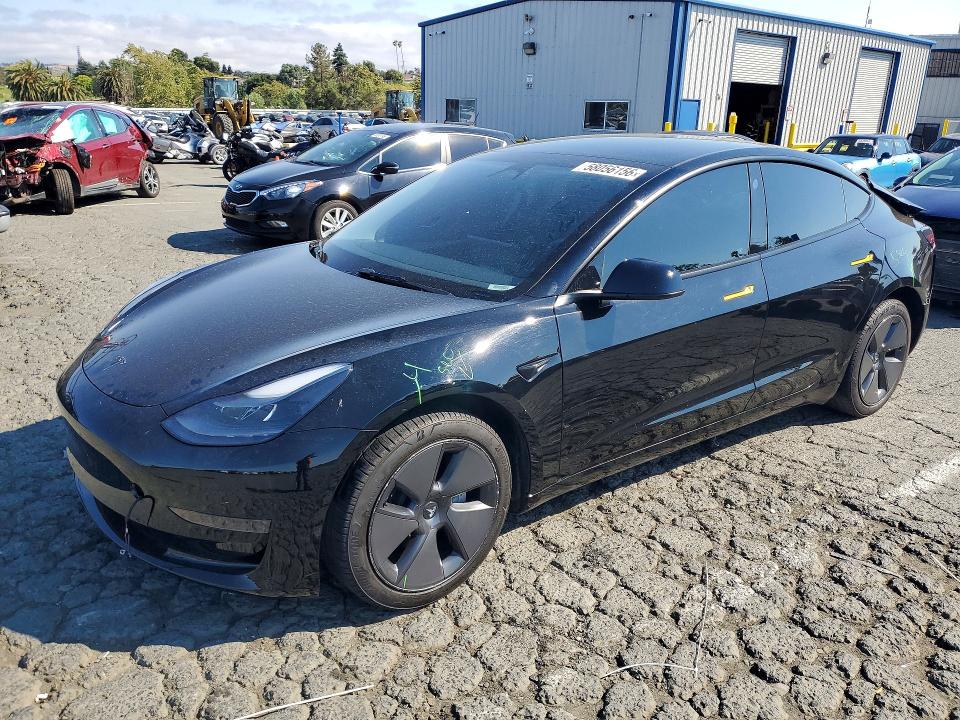 2023 Tesla Model 3 VIN 5YJ3E1EA4PF425772 COPART salvage auction — REAR END, Ca - Salvage Certificate, sold $6,500 on 2026-07-31 (photo 1)