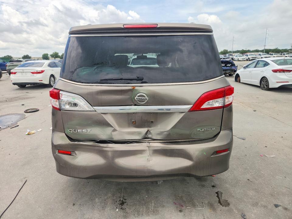 2015 Nissan Quest VIN JN8AE2KP9F9124286 COPART salvage auction — REAR END, Id - Salvage Certificate Of Title, sold $1,500 on 2026-07-29 (photo 6)