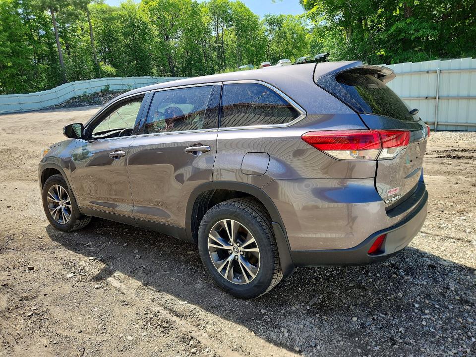 2019 Toyota Highlander VIN 5TDBZRFH1KS722495 COPART salvage auction — FRONT END, Vt - Cert Of Title-Salvage Vehicle, sold $8,300 on 2026-07-06 (photo 2)