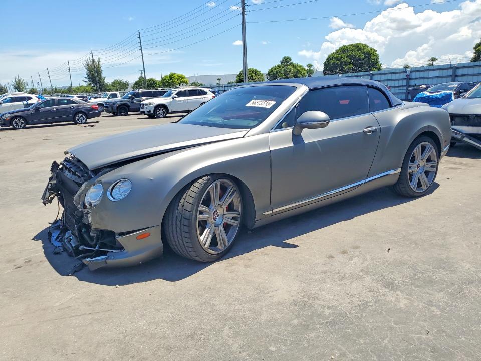 2014 Bentley Continental VIN SCBGT3ZA2EC094667 COPART salvage auction — FRONT END, Fl - Cert Of Title Slvg Rebuildable, sold $21,200 on 2026-08-03 (photo 1)