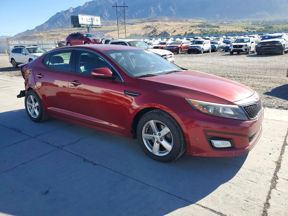 2015 Kia Optima VIN 5XXGM4A7XFG485423 COPART salvage auction — REAR END, Ut - Salvage Certificate, sold $1,100 on 2026-07-27 (photo 4)