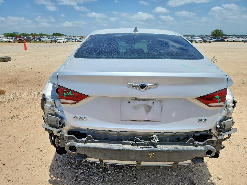 2018 Genesis G80 VIN KMHGN4JEXJU227218 COPART salvage auction — REAR END, Tx - Salvage Vehicle Title, sold $4,200 on 2026-07-02 (photo 6)