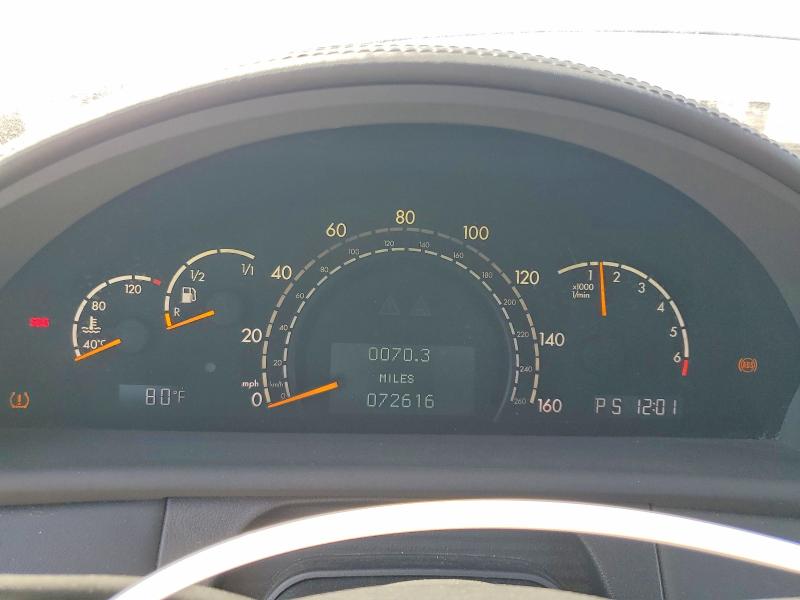2002 Mercedes-benz Cl-class VIN WDBPJ78J82A026794 COPART salvage auction — NORMAL WEAR, Ca - Dis/Dlr/Exp Only Clean Title (P), sold $2,900 on 2026-07-09 (photo 9)