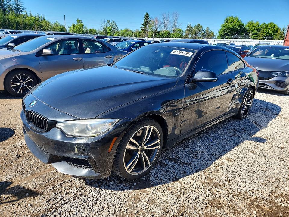 2016 BMW 4 series VIN WBA3R5C51GK374605 COPART salvage auction — SIDE, ON - PERMIT NO BRAND - UNFIT, sold $2,100 on 2026-07-21 (photo 1)