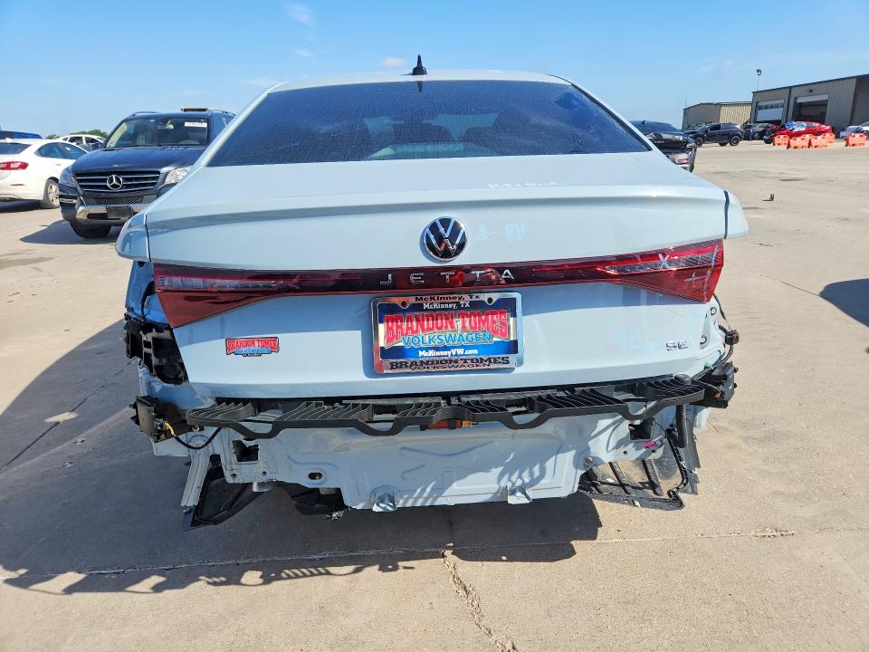 2025 Volkswagen Jetta VIN 3VW7X7BU9SM109041 COPART salvage auction — REAR END, Tx - Salvage Vehicle Title, sold $10,500 on 2026-07-20 (photo 6)