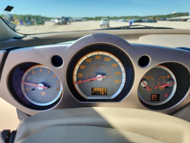 2006 Nissan Murano VIN JN8AZ08T56W405919 COPART salvage auction — FRONT END, AL - CERT OF TITLE-SALVAGE TITLE, sold $175 on 2026-07-15 (photo 9)