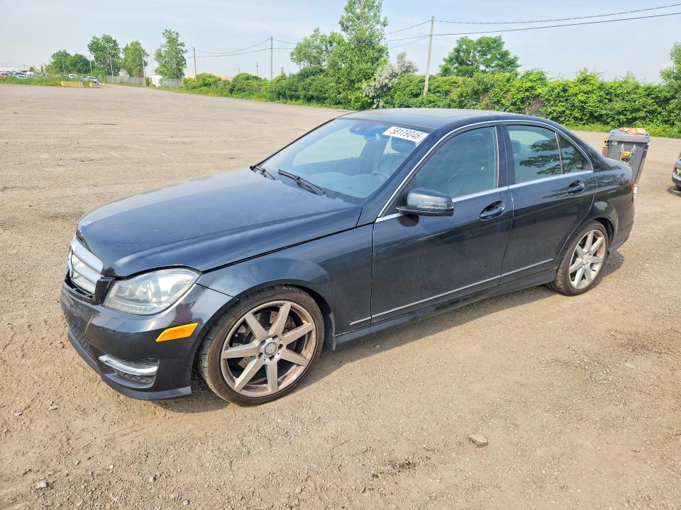2013 Mercedes-benz C-klasse VIN WDDGF8JB5DA797802 COPART salvage auction — FRONT END, Qc - Gravement Accidente, sold $575 on 2026-07-28 (photo 1)