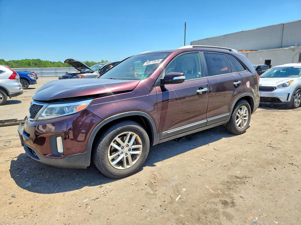 2014 Kia Sorento VIN 5XYKT3A65EG495897 COPART salvage auction — FRONT END, VA - CERT OF TITLE - SALVAGE, sold $600 on 2026-07-29 (photo 1)
