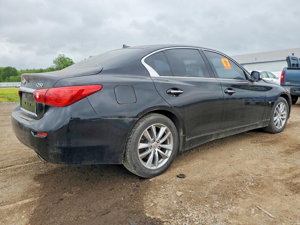 2015 Infiniti Q50 VIN JN1BV7ARXFM392702 COPART salvage auction — WATER/FLOOD, OH - CERT OF TITLE-FLOOD VEHICLE, sold $1,350 on 2026-07-21 (photo 3)