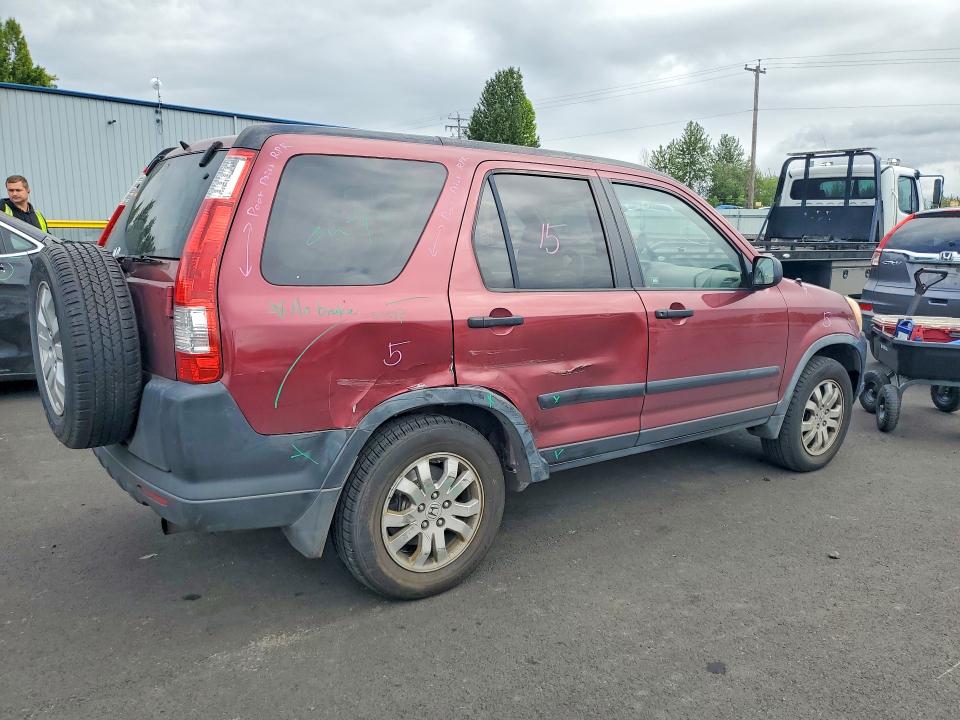 2006 Honda Cr-v VIN JHLRD788X6C063583 COPART salvage auction — REAR END, Or - Salvage Title Certificate, sold $1,300 on 2026-07-07 (photo 3)