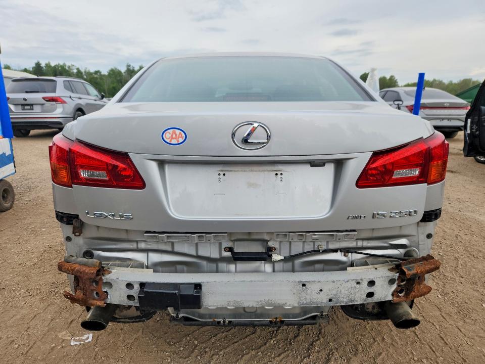 2006 Lexus Is 250 VIN JTHCK262865005646 COPART salvage auction — REAR END, On - Permit No Brand - Unfit, sold $2,000 on 2026-07-07 (photo 6)