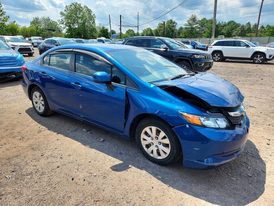 2012 Honda VIN 2HGFB2F55CH558673 COPART salvage auction — FRONT END, Salvage Title, sold $15 on 2026-08-03 (photo 4)