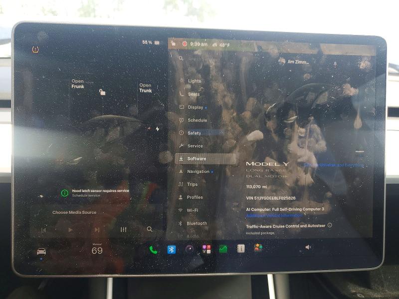 2020 Tesla VIN 5YJYGDEE8LF025826 COPART salvage auction — FRONT END, WA - BILL OF SALE, sold $150 on 2026-07-27 (photo 9)