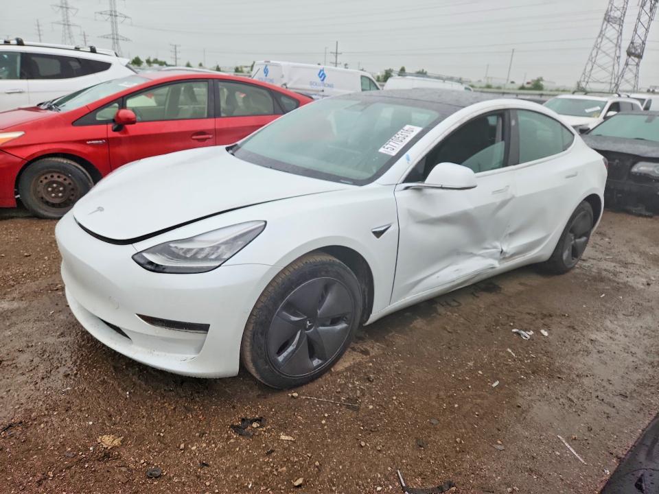 2019 Tesla Model 3 VIN 5YJ3E1EA0KF484827 COPART salvage auction — SIDE, IL - SALVAGE CERTIFICATE, sold $6,200 on 2026-07-28 (photo 1)