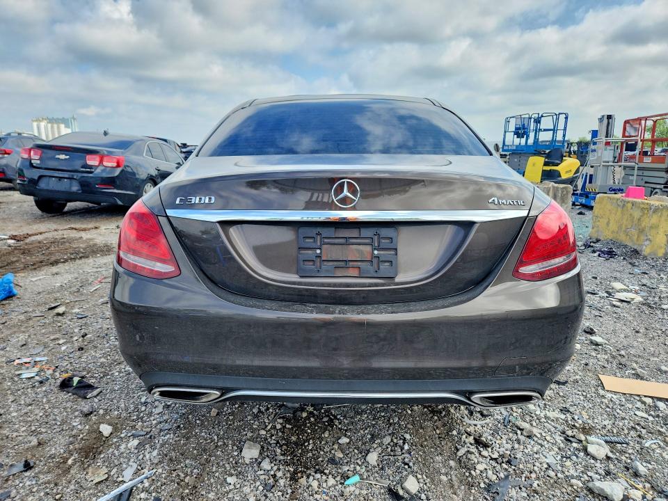 2015 Mercedes-benz C-klasse VIN 55SWF4KB7FU035741 COPART salvage auction — FRONT END, Il - Salvage Certificate, sold $4,000 on 2026-07-31 (photo 6)