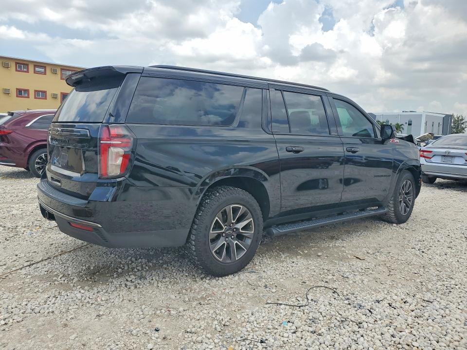 2021 Chevrolet Suburban VIN 1GNSKDKD9MR346793 COPART salvage auction — FRONT END, Salvage Title, sold $9,200 on 2026-07-28 (photo 3)