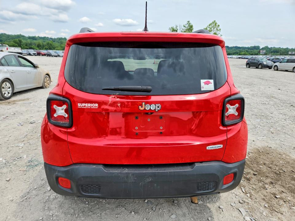 2017 Jeep Renegade VIN ZACCJABB9HPF02722 COPART salvage auction — FRONT END, Il - Salvage Certificate, sold $800 on 2026-08-03 (photo 6)