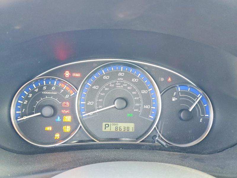 2012 Subaru VIN JF2SHADC4CH438135 COPART salvage auction — FRONT END, Nc - Salvage Certificate Of Title, sold $725 on 2026-07-27 (photo 9)