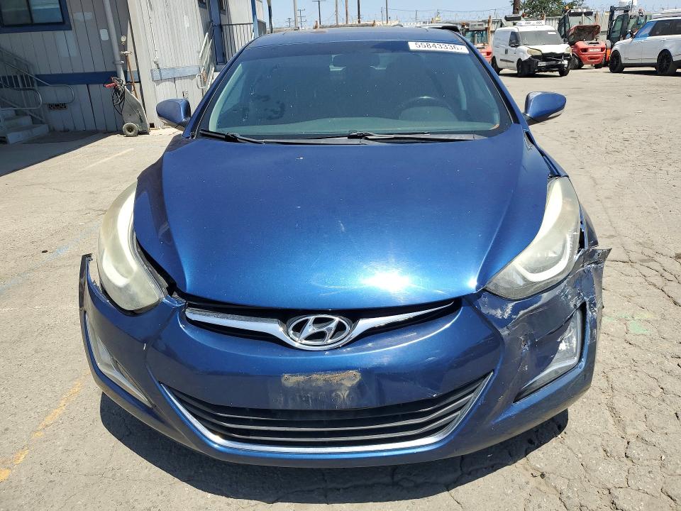 2016 Hyundai VIN 5NPDH4AE6GH735039 COPART salvage auction — FRONT END, CA - SALVAGE CERTIFICATE, sold $1,750 on 2026-07-02 (photo 5)