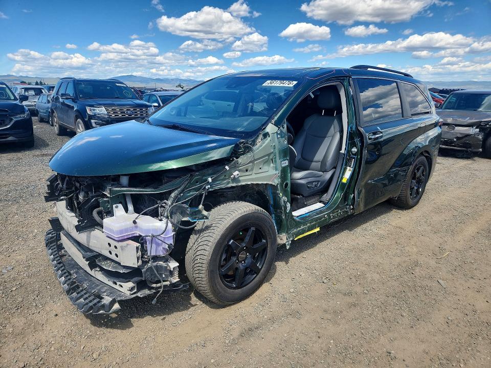 2021 Toyota Sienna VIN 5TDJSKFC8MS026716 COPART salvage auction — FRONT END, Mt - Salvage Certificate Of A Vehic, sold $4,100 on 2026-07-21 (photo 1)