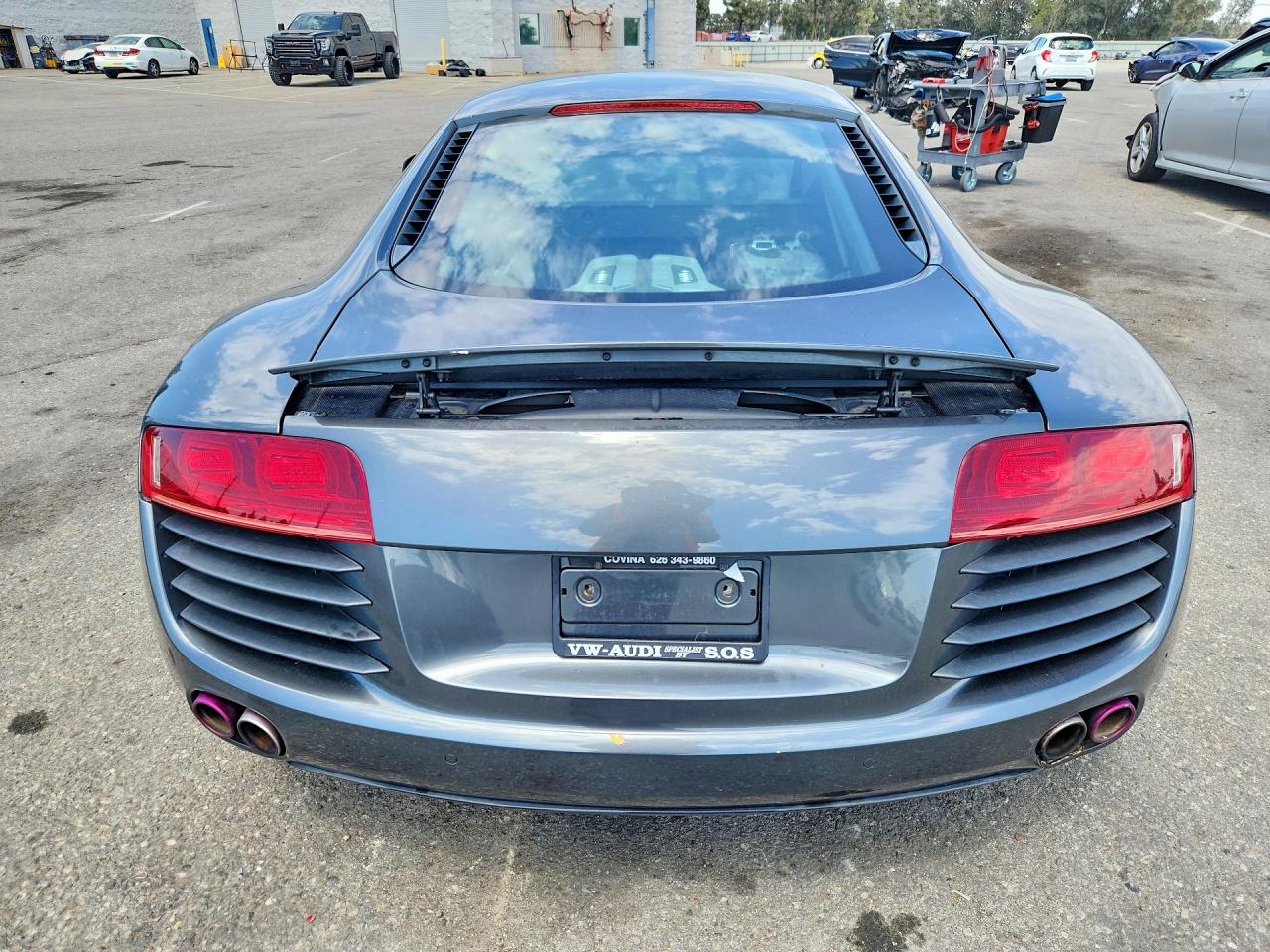 2011 Audi R8 VIN WUAAUAFG9BN001627 COPART salvage auction — Undercarriage, CA - SALVAGE CERTIFICATE, sold $30,500 on 2026-08-06 (photo 6)