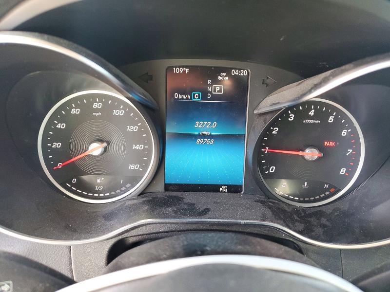 2021 Mercedes-benz Glc VIN W1N0G8DBXMF973713 COPART salvage auction — FRONT END, Tx - Salvage Vehicle Title, sold $6,600 on 2026-08-28 (photo 9)