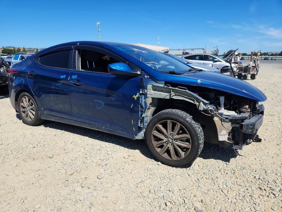 2016 Hyundai Elantra VIN KMHDH4AE2GU478964 COPART salvage auction — FRONT END, Id - Salvage Certificate Of Title, sold $1,100 on 2026-07-28 (photo 4)