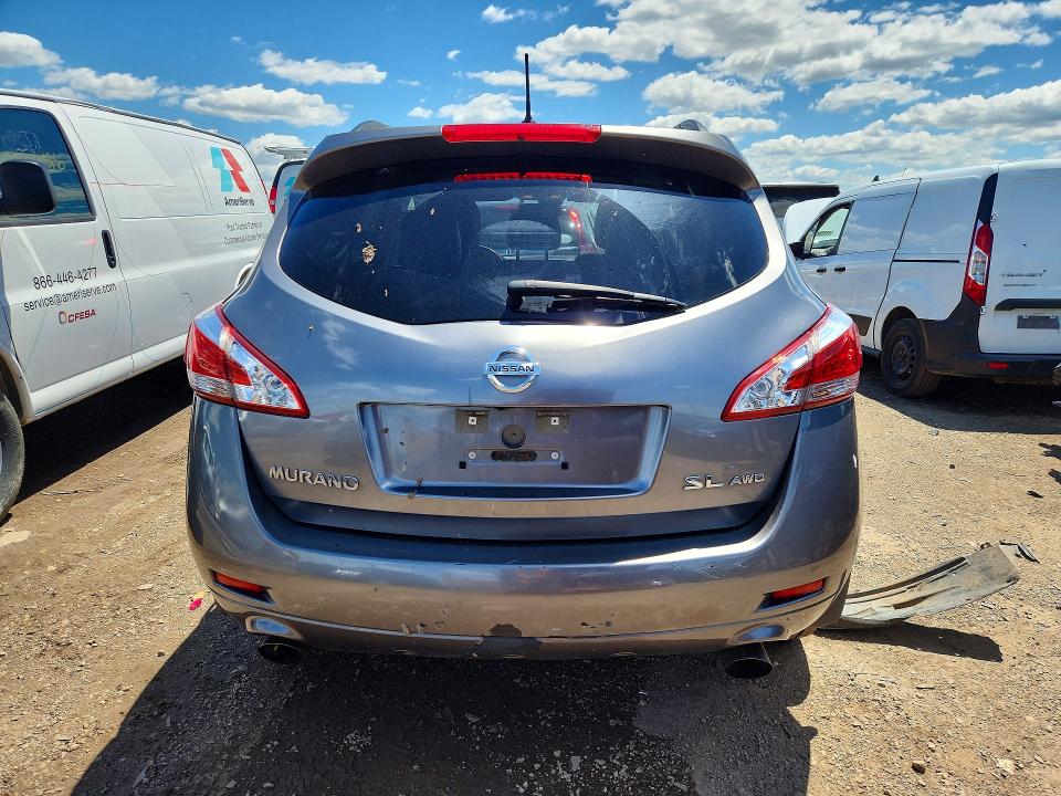 2013 Nissan Murano VIN JN8AZ1MW0DW312132 COPART salvage auction — ALL OVER, Il - Salvage Certificate, sold $525 on 2026-07-21 (photo 6)