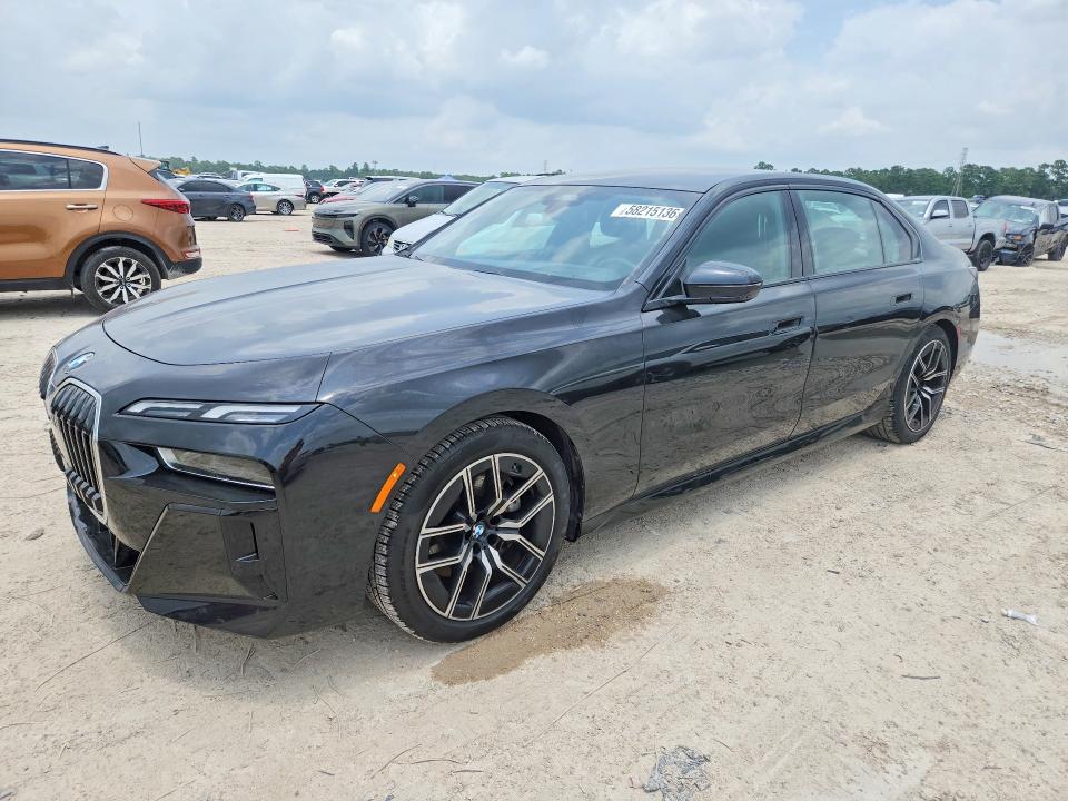 2023 BMW 7 series VIN WBA23EH00PCM21708 COPART salvage auction — WATER/FLOOD, Tx - Salvage Title-Flood Damage, sold $49,500 on 2026-07-28 (photo 1)