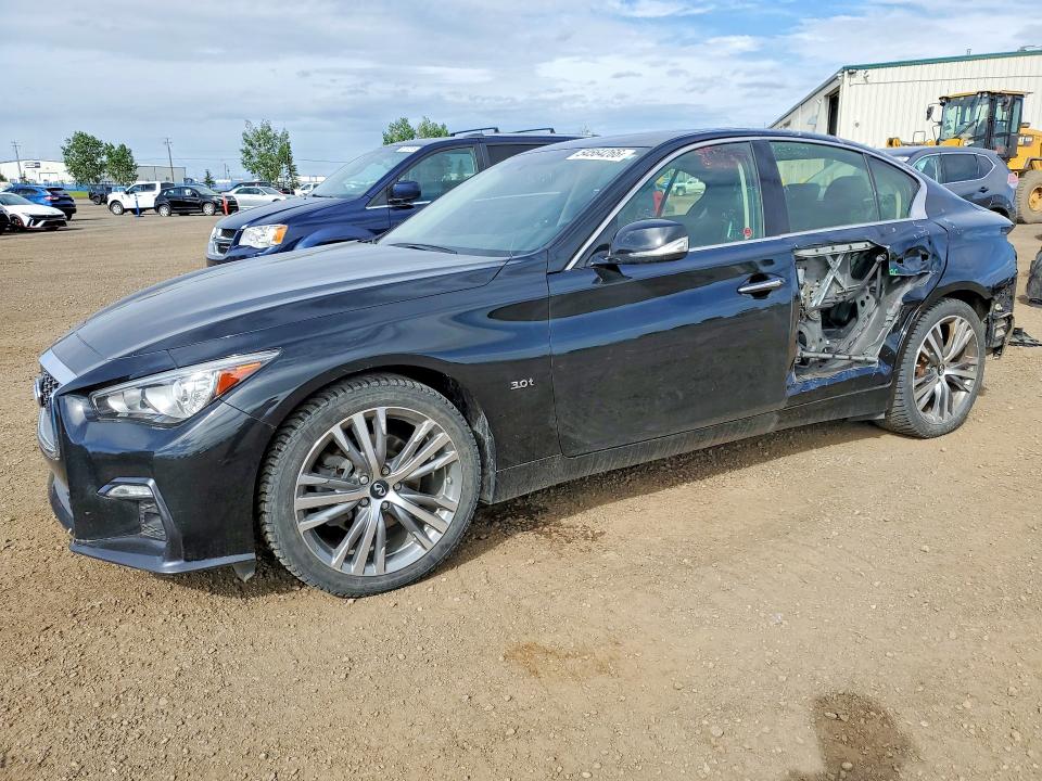 2018 Infiniti Q50 VIN JN1EV7AR6JM611709 COPART salvage auction — REAR END, Ab - Bos - Salvage, sold $3,850 on 2026-07-21 (photo 1)