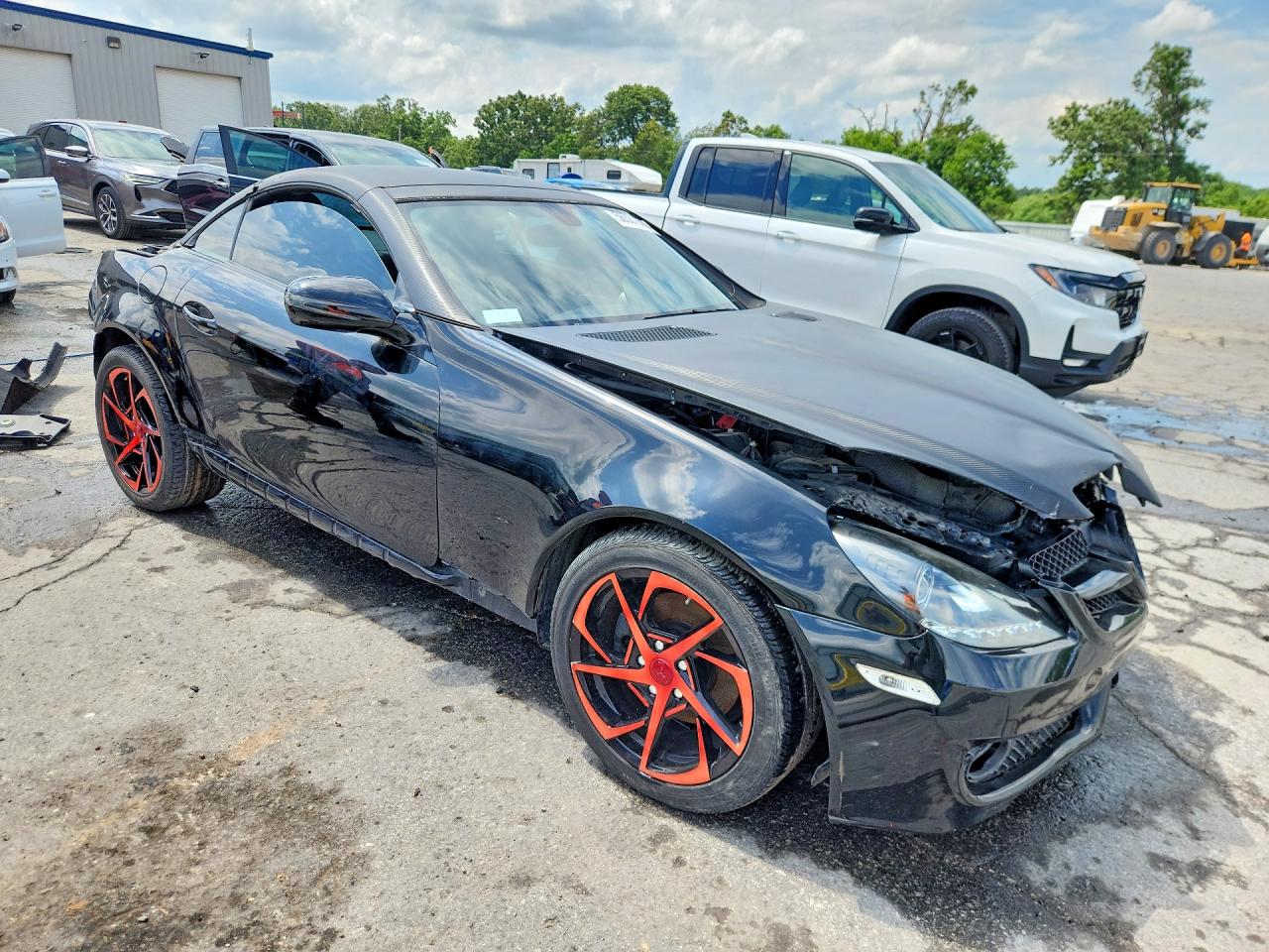 2009 Mercedes-Benz SLK-Class VIN WDBWK54F19F192490 COPART salvage auction — Front End, TX - SALVAGE VEHICLE TITLE, sold $300 on 2026-07-01 (photo 4)