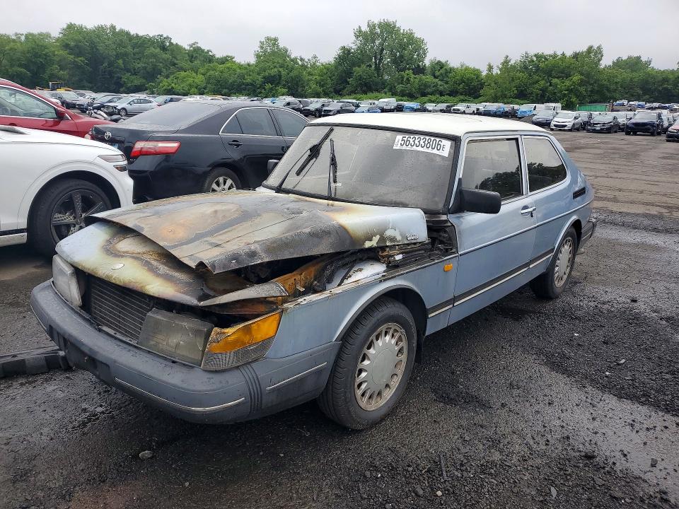 1988 Saab 900 VIN YS3AK35D4J3021213 COPART salvage auction — Burn Engine, CT - BILL OF SALE-SALVAGE, sold $450 on 2026-07-02 (photo 1)