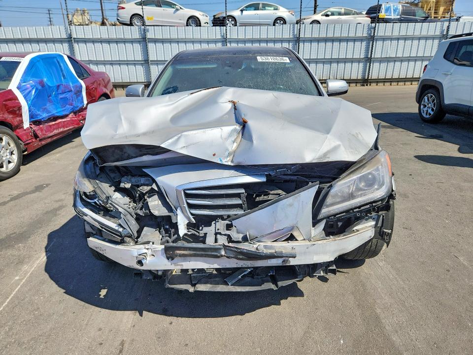 2015 Hyundai Genesis VIN KMHGN4JE1FU068063 COPART salvage auction — FRONT END, Ca - Dis/Dlr/Exp Only Clean Title, sold $750 on 2026-07-08 (photo 5)
