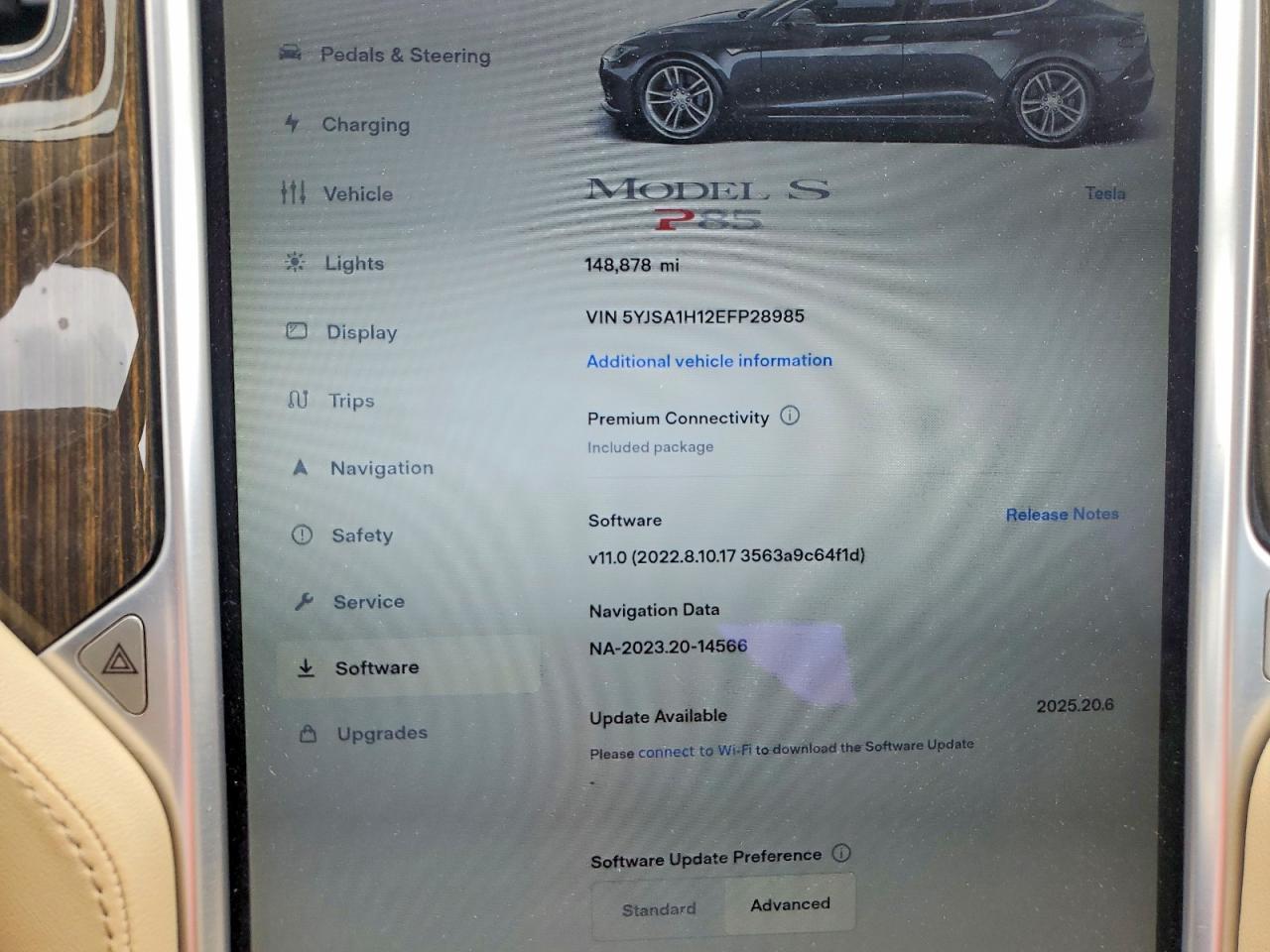 2014 Tesla Model S VIN 5YJSA1H12EFP28985 COPART salvage auction — Normal Wear, TN - CERTIFICATE OF TITLE (P), sold $2,350 on 2026-07-01 (photo 9)