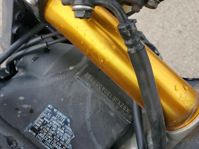 2013 Kawasaki Zx636 VIN JKBZXJE13DA003734 COPART salvage auction — ALL OVER, OH - CERT OF TITLE-SALVAGE, sold $2,050 on 2026-07-16 (photo 8)