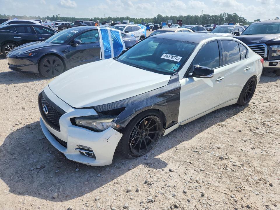 2015 Infiniti Q50 VIN JN1BV7AP1FM355519 COPART salvage auction — FRONT END, Tx - Salvage Vehicle Title, sold $2,950 on 2026-07-17 (photo 1)