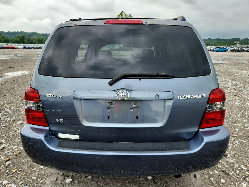 2006 Toyota Highlander VIN JTEDP21A760118650 COPART salvage auction — ROOF, IL - SALVAGE CERTIFICATE, sold $450 on 2026-07-29 (photo 6)