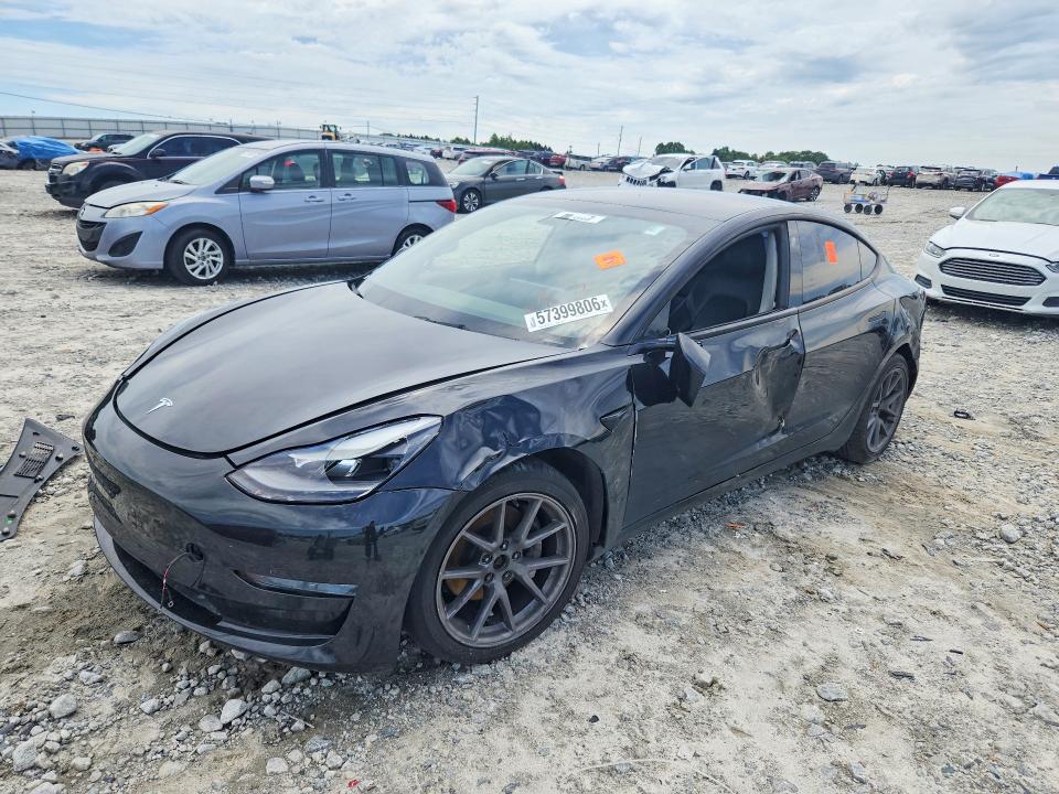2022 Tesla Model 3 VIN 5YJ3E1EB2NF191556 COPART salvage auction — FRONT END, Ga - Certificate Of Title (P), sold $3,300 on 2026-07-29 (photo 1)