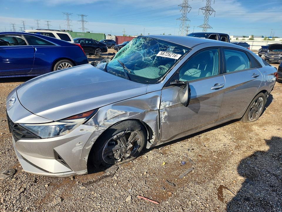 2023 Hyundai Elantra VIN 5NPLM4AG7PH099479 COPART salvage auction — ROOF, Il - Salvage Certificate, sold $250 on 2026-07-28 (photo 1)