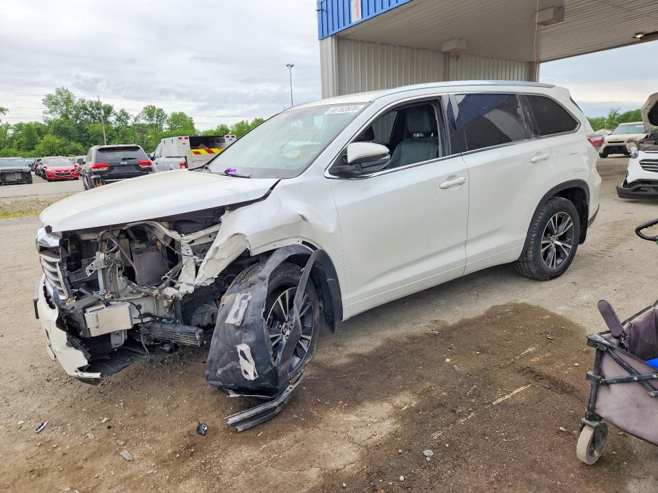2016 Toyota Highlander VIN 5TDJKRFH9GS254412 COPART salvage auction — FRONT END, In - Cert Of Title-Salvage Title, sold $5,900 on 2026-07-27 (photo 1)