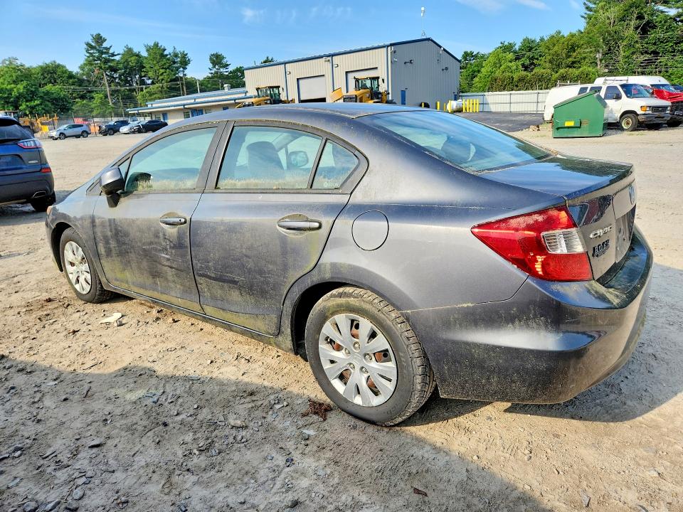 2012 Honda Civic VIN 2HGFB2F5XCH318888 COPART salvage auction — MINOR DENT/SCRATCHES, Ma - Certificate Of Title, sold $4,100 on 2026-07-02 (photo 2)