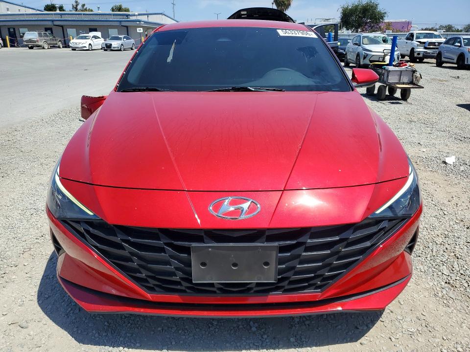 2022 Hyundai Elantra VIN 5NPLM4AG1NH066295 COPART salvage auction — REAR END, Ca - Salvage Certificate, sold $3,600 on 2026-07-02 (photo 5)