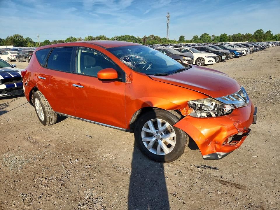 2014 Nissan Murano VIN JN8AZ1MW8EW515514 COPART salvage auction — FRONT END, Va - Cert Of Title - Salvage, sold $550 on 2026-07-08 (photo 4)