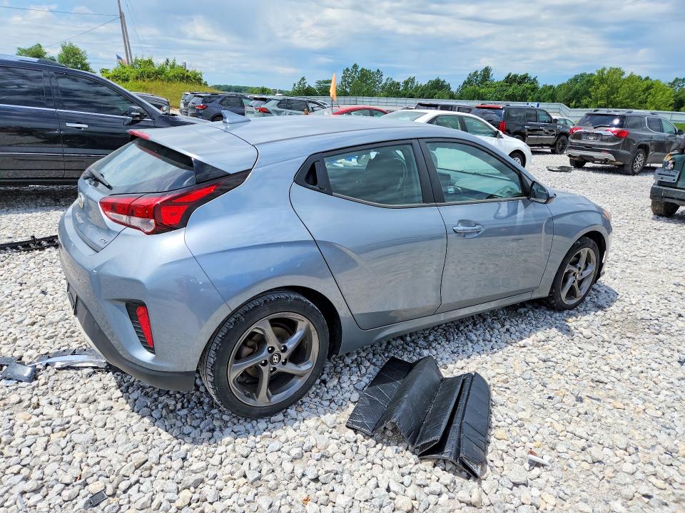 2019 Hyundai Veloster VIN KMHTG6AF3KU017669 COPART salvage auction — MINOR DENT/SCRATCHES, Mi - Dealer Only Clean Title (P), sold $6,100 on 2026-07-30 (photo 3)