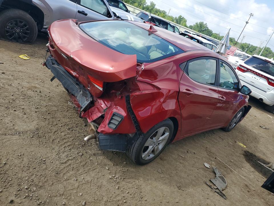 2011 Hyundai Elantra VIN KMHDH4AE6BU132652 COPART salvage auction — REAR END, Oh - Cert Of Title-Salvage, sold $300 on 2026-07-28 (photo 3)