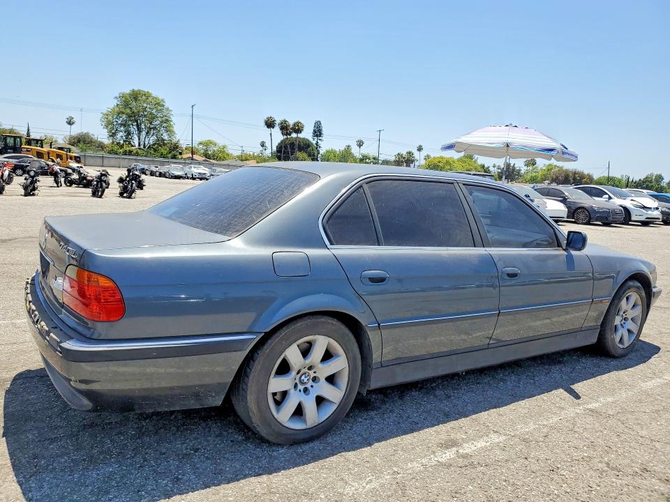 2000 BMW 7 series VIN WBAGH8349YDP13176 COPART salvage auction — MECHANICAL, In - Dis/Dlr/Exp Only Clean Title, sold $850 on 2026-07-21 (photo 3)