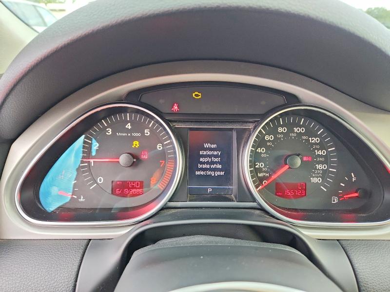 2009 Audi Q7 VIN WA1AY74L19D011891 COPART salvage auction — MINOR DENT/SCRATCHES, Fl - Certificate Of Title, sold $700 on 2026-07-08 (photo 9)